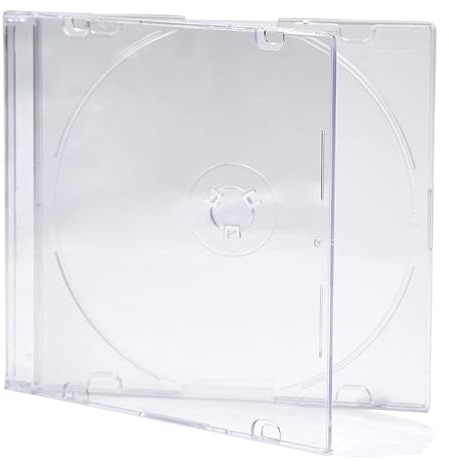 CD/DVD Slimline Jewel 5,2 mm fodral för 1 skiva med genomskinlig bricka (5-pack) Dragon Trading®