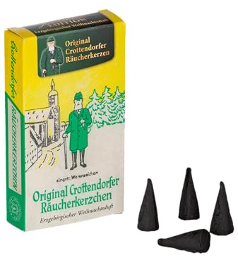 Crottendorfer Original Räucherkerzen - 10x24 Sparpack - Jubiläumsausgabe Weihnachtsduft