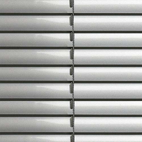 Klemmfix Alu Jalousie Silber verspannt - Breite 50 bis 90 cm - Höhe 130cm - Tür Fenster Rollo Jalousette Aluminium Fensterjalousie Lamellen Metall (60 x 130 cm)