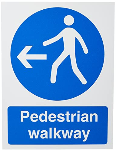 Seco Pedestrian Walkway - Left Arrow Sign, 150mm x 200mm - 1mm Semi Rigid Plastic