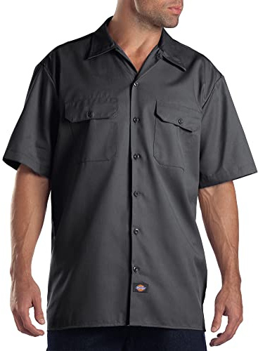 Dickies Chemise de Travail à Manches Courtes pour Homme, Charbon, XL Haut