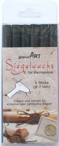 gravurART - 7mm Siegelwachs für Wachspistole - Nacht Blau - 6er Pack