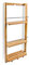 Relaxdays 10017163 Étagère de salle de bain en Bambou 3 étages panier Mural HxlxP : 70 x 28,5 x 10 cm serviteur de douche à suspendre crochet porte-serviettes torchons cuisine en bois, Beige