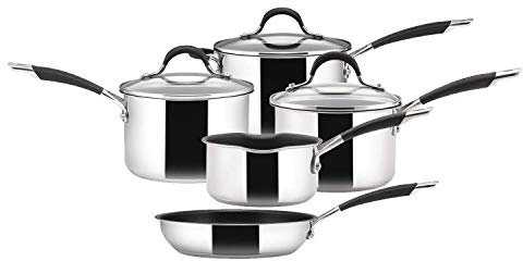 Circulon Stainless Steel 5 Piece Saucepan and Frying pan Set