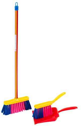 Theo Klein 6025 Besengarnitur I Dreiteiliges, buntes Besen-Set I Mit Besen, Handbesen und -Schaufel I Spielzeug für Kinder ab 3 Jahren