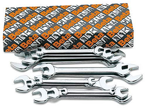BETA 55/S12 Set Chiavi Forchetta Doppie 12 Pezzi, Utensili Professionali con Acciaio di Qualità e Impugnatura Funzionale