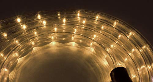 McShine - LED Lichtschlauch | 25m lang, 900 LEDs, 230V, Schutzklasse IP44, warmweiß, Zuleitung spritzwassergeschützt Außen Innen Dekobeleuchtung flexibel