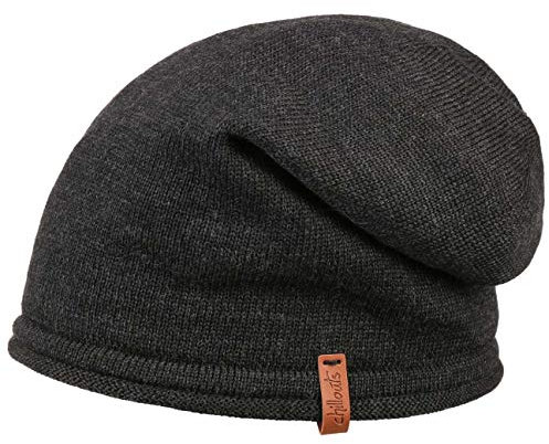 CHILLOUTS Unisex Leicester Longbeanie, 10 Black, Einheitsgröße EU