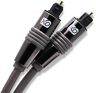XO Premium Install 5m Optical TOSLINK Digital Audio SPDIF Cable - Black. Compatible with PS4/PS3, Xbox One, Wii, Sky Q, Sky HD, HD TVs, DVD, Blu-Rays, AV Amp.