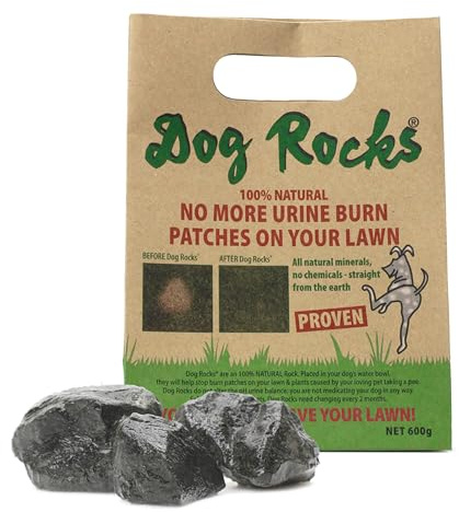 Dog Rocks - Natural Lawn Protector - 600g - Prevents Dog Urine Burn Patches on Grass - Dog Wee Neutraliser for Lawn Repair - Pet Urine Neutralizer for Artificial & Natural Grass