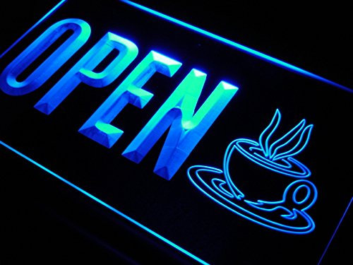 ADVPRO Cartel Luminoso j779-b Open Coffee Shop Cup Cafe New Neon Light Sign