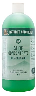 Nature's Specialties Aloe Concentrate Kräuter-Hundeshampoo - Tiefenreinigendes Shampoo für Hunde & Katzen - Perfekt für Juckende oder Empfindliche Haut - Verleiht Volumen, 946ml