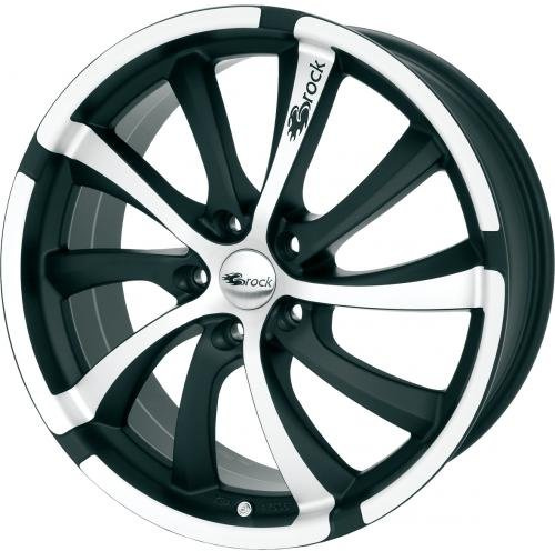 Brock B23 schwarz-matt front-poliert 8,5x19 ET38 5.00x120.00 Hub Hole 72.60 mm - Alu felgen