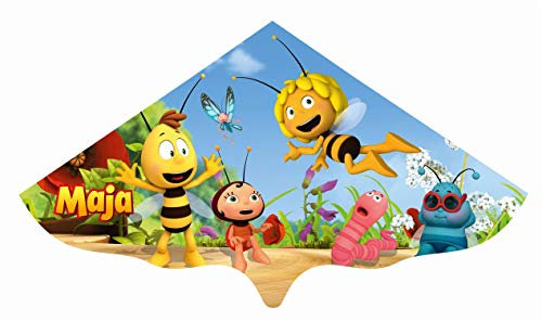 Günther Flugspiele 1197 - Einleiner-Drachen Biene Maja, ca. 115 x 63 cm, Kinderdrachen aus robuster PE-Folie, für Kinder ab 4 Jahren, inkl. Griff und Drachenschnur
