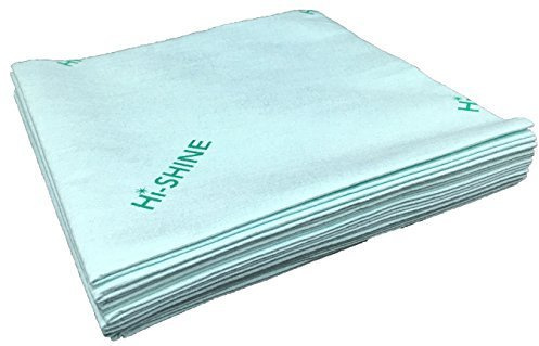 Abbey Hi-Shine Next Generation Microfibre Cleaning Cloth 10 Pack Colour Coded (Green)
