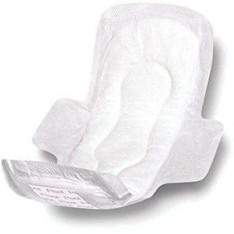 Medline Maxi Sanitary Pads with Adhesive Strip and Wings, 11, Individually Wrapped (Pack of 288)