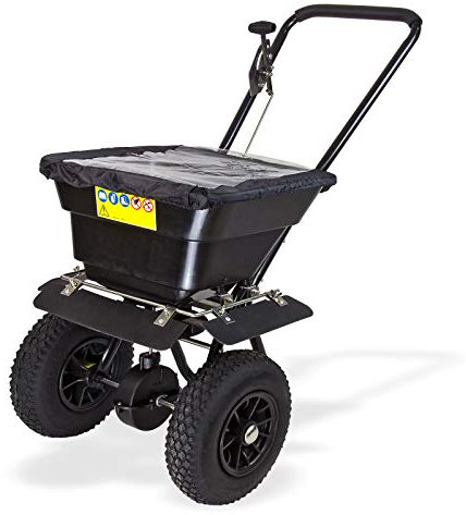 DEMA Edelstahl Streuhandwagen SW 45 MK – Robuster Streuwagen für Salz, Dünger, Saatgut, 45L Kapazität, langlebig und korrosionsbeständig