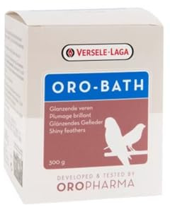 Versele-Laga Oro-Bath | 300 g | Spezialbadesalz für Vögel | Basesalz zur Unterstützung der Federpflege | Unterstützung der wasserabweisenden Funktion und glänzendes Federn