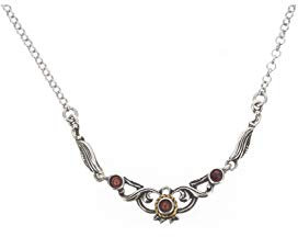 Gerry Eder Halskette 15.9004 Damen Collier Sterling-Silber 925 Rot Granat 46,5 cm