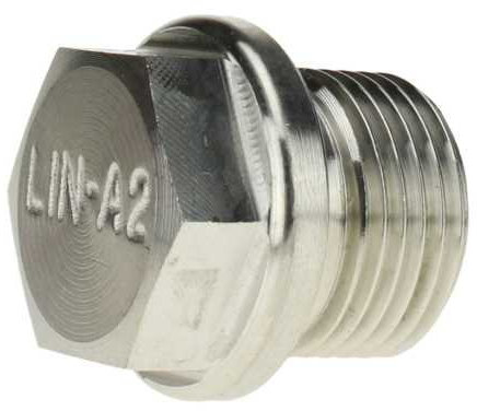 Reidl Verschlußschrauben mit Außensechskant und Bund, zylindrisches Gewinde 1 3/4 x 55 mm DIN 910 A2 blank 5 Stück