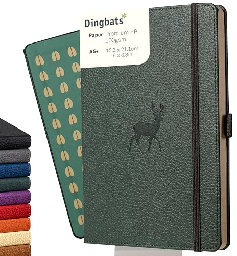 Dingbats* Wildlife A5+ Green Deer Notebook - Lined