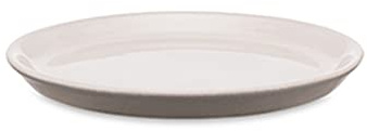 Alessi DC03/77 LG Tonale Piattino in Ceramica Stoneware, Griggio Chiaro, Set da 4