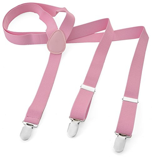 Miobo Long Hosenträger Herren Damen, Y Form, 3 Clips, elastisch, schmal