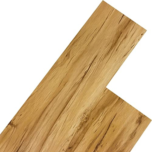 STILISTA Vinyl Laminat Dielen, 15 Dekors Wählbar, 5,07 oder 20 m², Rutschfest, Wasserfest, Schwer Entflammbar - 20 m² Apfelholz Warm