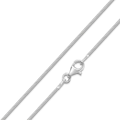 Schlangenkette Silber 925 Damen Halskette 1mm ohne Anhänger | Feine Silberkette für Anhänger aus massivem 925 Sterling Silber in 40-120cm für Frauen von MATERIA by Matthias Wagner