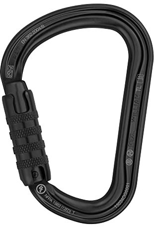 Petzl WILLIAM TriactLock Karabiner, Aluminium-Karabiner, schwarz