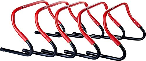 Pure2Improve 2Improve Sprint Hürden-Set, rot/schwarz 5er-Set; Höhenverstellbar von 20cm bis 30cm