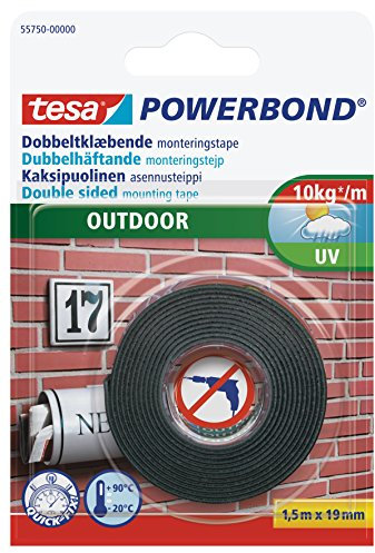 tesa Powerbond Foam Double Sided Mounting Tape for Outdoors Use 1.5 m x 19 mm