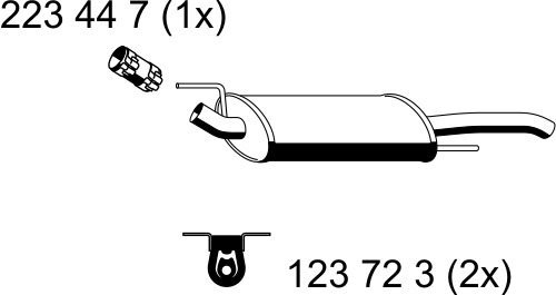 Endschalldämpfer, Auspuffanlage Auspuff Endtopf Original Ernst (142144) 830 mm