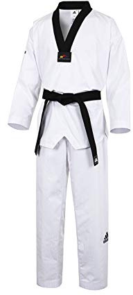 Adidas Champion II Taekwondo Uniform with Black V Neck