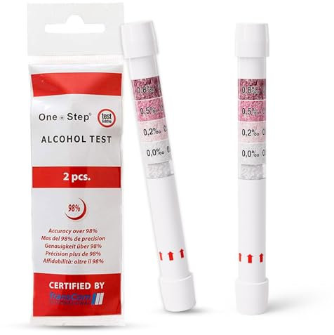 One Step: 10 x Alcohol Breathalyzer Breath Tester Kit - UK & EU Certified Test Kits
