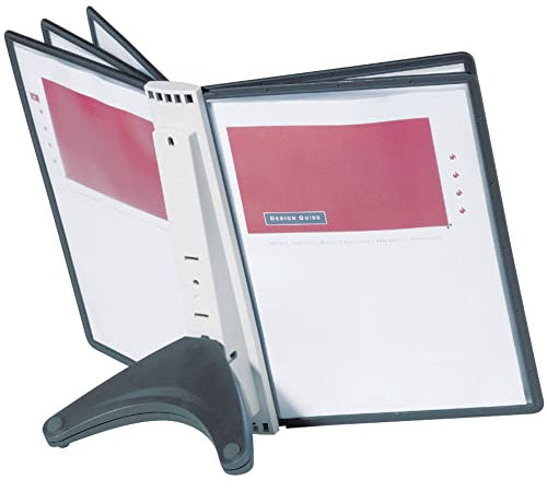 Durable Sichttafelsystem Sherpa Soho 5 Tischständer, mit 5 schwarzen Sichttafeln, anthrazit/schwarz, 554001