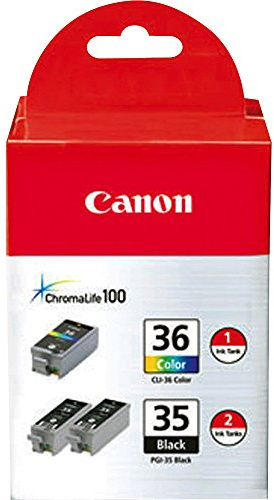 Canon PGI-35 Black Twin & CLI-36 Colour Ink Cartridge Bundle Pack