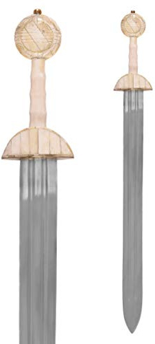 Battle-Merchant - Römische Spatha Schwert mit Scheide, 3. Jahrhundert - Authentische Reenactment-Replik aus Stahl für Mittelalter- und Antike-Fans