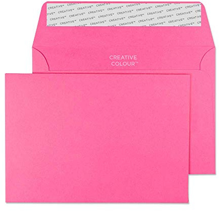 Blake Kuvert kreativ färg 15102 Farbige Briefumschläge Haftklebung Flamingo Rosa C6 114 x 162 mm 120g/m² | 25 Stück