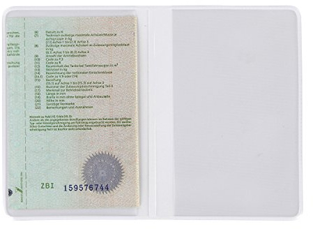 AUSWEISMAPPE AUSWEISHÜLLE AUSWEISETUI AUSWEISTASCHE AUSWEISBÖRSE AUSWEISPAPIERE AUSWEISMÄPPCHEN AUSWEIS SCHWARZ ROT BLAU Weiss (Schwarz)