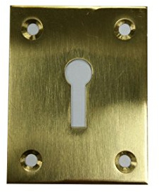 Merriway BH03580 43 x 56 mm Rosette, Messing massiv / Weiß