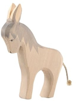 OSTHEIMER 11201 Esel stehend aus Holz Höhe 12cm Familie & Bauernhof