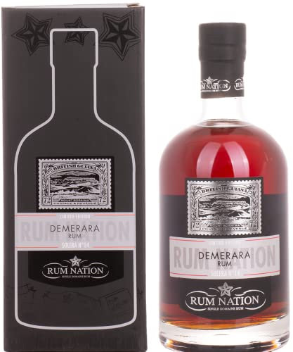 RUM NATION - Demerara Solera N.14 - Rhum Vieux Ambré - Origine : Guyane Britannique - Notes d'Epice & Cacao - 40 % Alcool - 70 cl