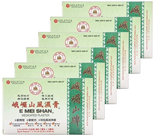 E Mei Shan Medicated Plaster (Jako Kototsu) (5 plasters per Box) (6 Boxes) (Solstice)