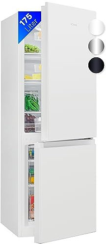 Bomann® Frigorifero con congelatore alto 143 cm | frigorifero con congelatore 175 l con 3 ripiani e 3 cassetti | arresto della porta sostituibile | silenzioso frigorifero 39 dB | frigorifero KG 322.1