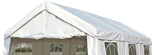 DEGAMO Ersatzdach Dachplane für Zelt 3x6 Meter, PE Weiss 180g/m², incl. Spanngummis …