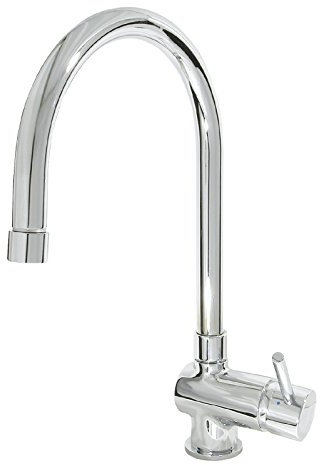 Aquasu Bali Single Handle Mixer Tap for Kitchen Sink Tap with Dish Rinser Low Pressure Basin, 1 Piece, Chrome, Romantic 6