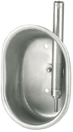 Agritura Bebedero automático de Acero Inoxidable para lechos, 15 x 21 x 9 cm