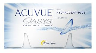 ACUVUE OASYS con tecnologia HYDRACLEAR PLUS - Lenti a contatto quindicinali - Protezione UV;-1.25 diottrie; BC 8.8; DIA 14.00; 12 lenti