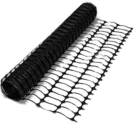 Oypla Heavy Duty Black Safety Barrier Mesh Fencing 1mtr x 25mtr